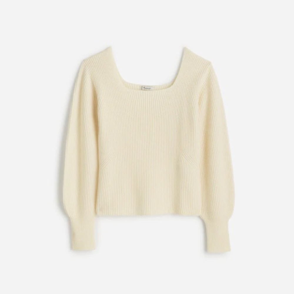 Madewel SoftWool Square-Neck Pullover Sweater